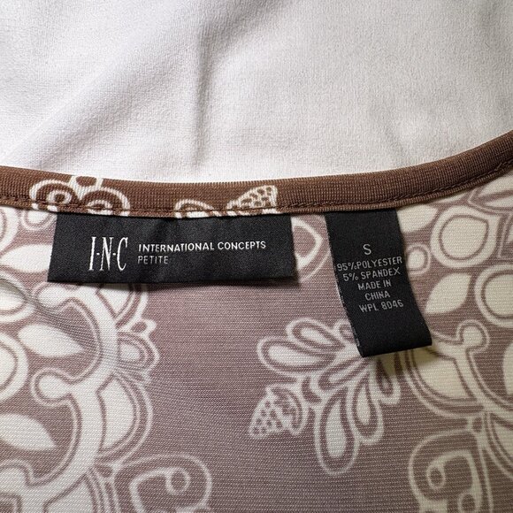 INC International Concepts Womens Babydoll Dress Medium Y2K Boho Floral Abstract - Picture 7 of 9